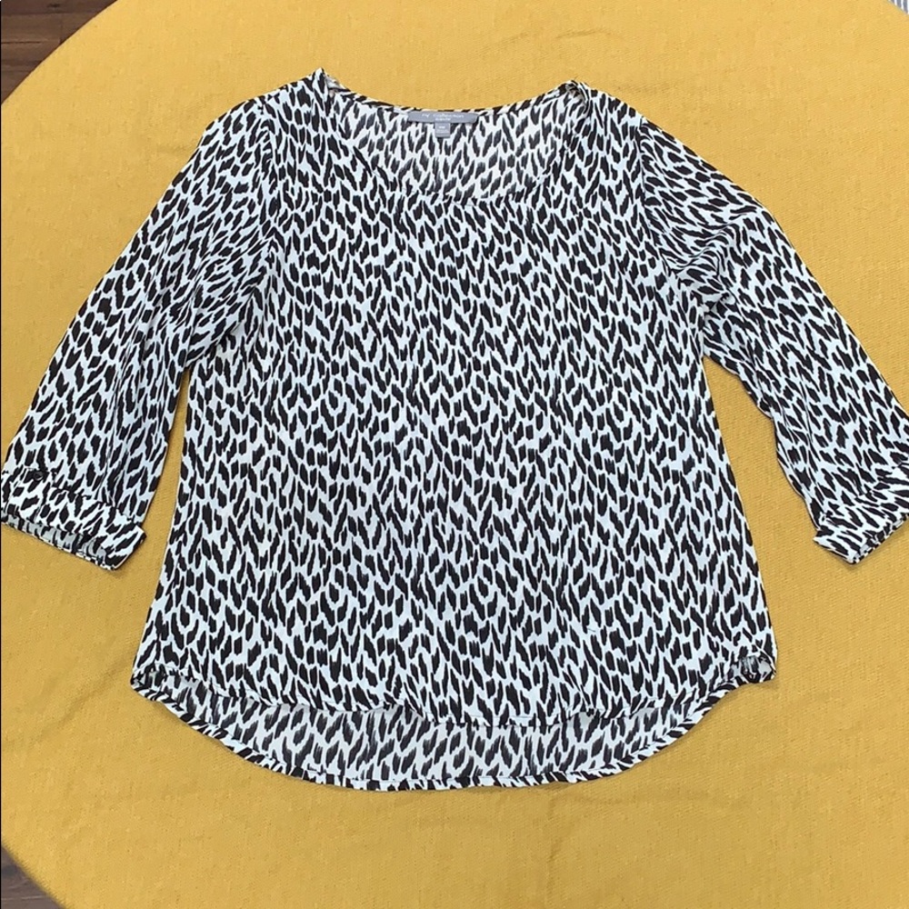 NY Collection Black and White Blouse